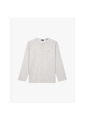 Mens The Kooples Crest-Embroidered Long-Sleeved Cotton-Jersey T-Shirt