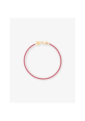 Womens Astrid & Miyu Tennis Chain 18ct Yellow Gold-Plated Brass Bracelet