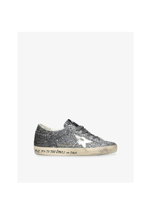 Womens Golden Goose Super Star 60246 Glitter-Embellished Low-Top Trainers