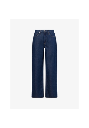 Womens Rag & Bone The Logan Mid-Rise Wide-Leg Denim Jeans