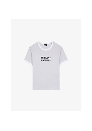 Womens The Kooples Slogan-Print Cotton-Jersey T-Shirt