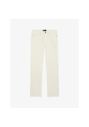 Womens The Kooples Straight-Leg Garment-Dyed Denim Jeans