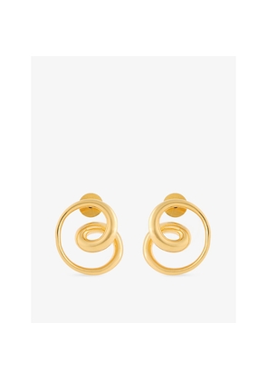 Womens Misho Baby Mismatched 24ct Yellow Gold Plated Bronze Hoop Earrings