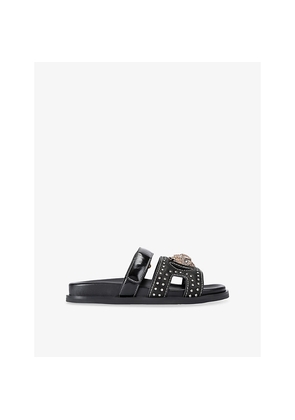 Womens Kurt Geiger London Eagle Stud Cut-Out Leather Sandals
