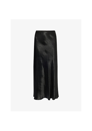 Womens Maison Margiela Crinkled-Texture Regular-Fit Woven Midi Skirt