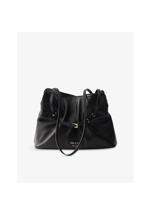 Womens Prada Small Dada Leather Shoulder Bag