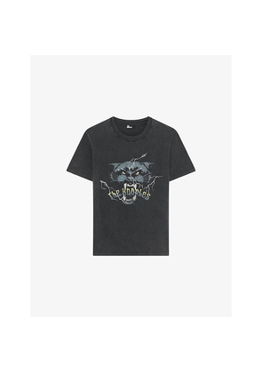 Mens The Kooples Branded-Print Short-Sleeved Cotton-Jersey T-Shirt
