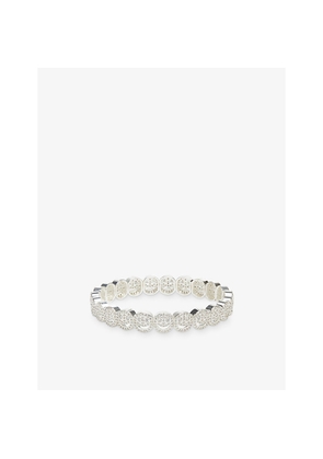 Womens Lisa Gozlan The Pavé The Happy Face 18ct Silver Plated Brass and Cubic Zirconia Bracelet