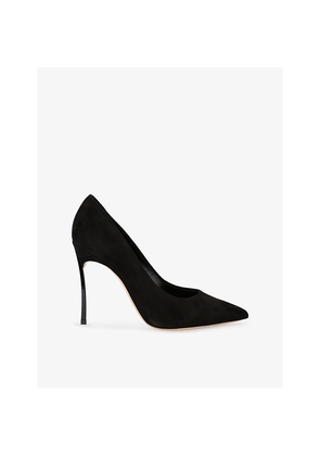 Womens Casadei Blade 105 Suede Pumps