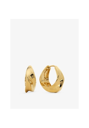 Womens Monica Vinader Nomade Small 18ct Yellow Gold Vermeil Hoop Earrings
