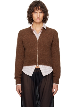Paloma Wool Brown 'Hasta Luego' Zip Sweater
