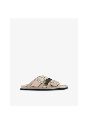 Womens Alohas Alba Suede Flat Sandals