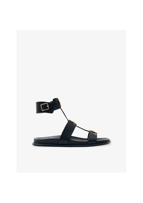 Womens Alohas Clarissa Embellished Flat Leather Sandals