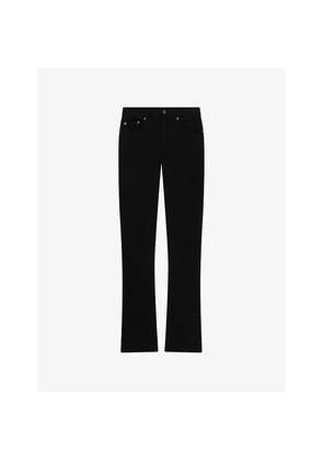 Womens The Kooples Slim-Leg Mid-Rise Stretch-Denim Jeans