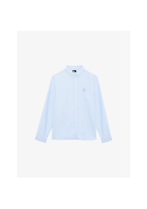 Mens The Kooples Crest-Embroidered Regular-Fit Cotton Shirt