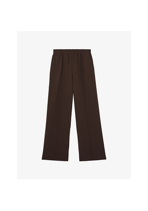 Womens Reiss Robyn Elasticated-Waist Wide-Leg Stretch-Woven Trousers