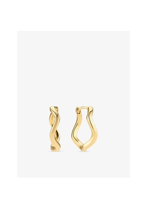 Womens Sif Jakobs Ellera Waves Pianura Grande 18ct Yellow Gold-Plated Sterling-Silver Earrings