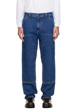 Carhartt Work In Progress Blue Double Knee Jeans