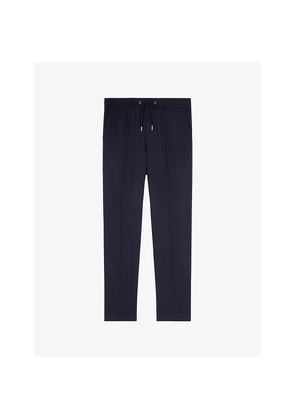 Mens The Kooples Drawstring Tapered-Leg Wool Trousers