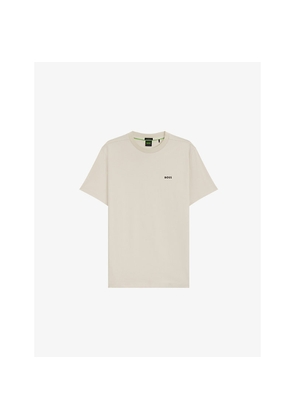 Mens Brand-Embossed Short-Sleeved Stretch-Cotton T-Shirt