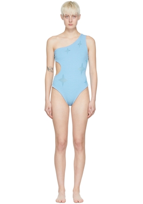 Chet Lo SSENSE Exclusive Blue Twilight One-Piece Swimsuit