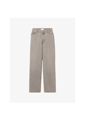Womens Claudie Pierlot Wide-Leg High-Rise Denim-Blend Jeans