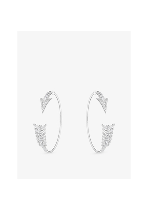 Boucheron Fleche 18ct White-Gold and 1.83ct Diamond Hoop Earrings