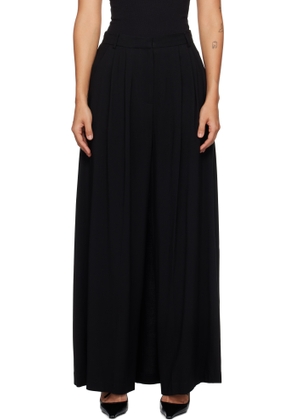 Pushbutton Black Pleats Front Wide Skort