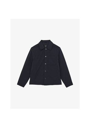 Mens Reiss Parker Patch-Pocket Stretch-Nylon Overshirt