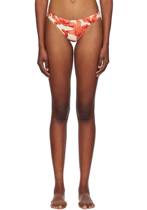 Miaou Beige & Red Luz Bikini Bottom