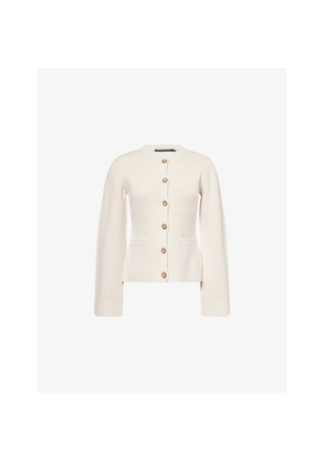 Womens Jenni Kayne Cooper Round-Neck Wool and Cashmere Cardigan