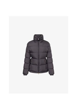 Womens Moncler Dourbe High-Neck Shell-Down Jacket