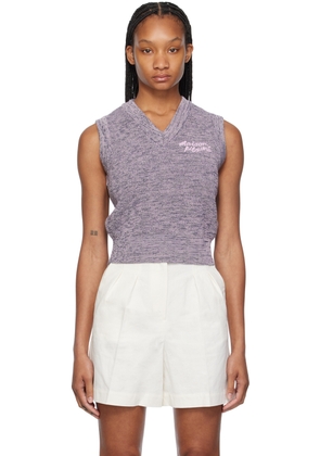 Maison Kitsuné Purple Handwriting Vest