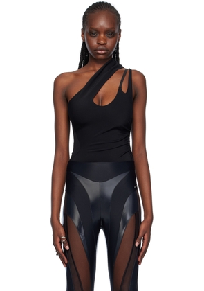 Mugler Black Asymmetric Bodysuit