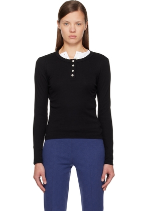 FLORE FLORE Black Jess Longsleeve Henley