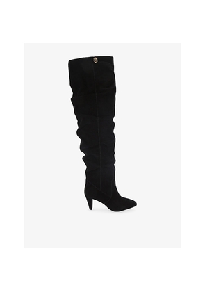 Womens Kurt Geiger London Shoreditch Slouch Heeled Suede Over-The-Knee Boots