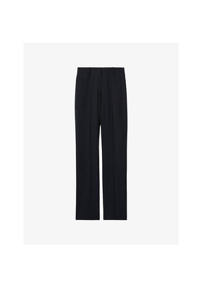 Womens Claudie Pierlot Slim-Leg High-Rise Woven Trousers