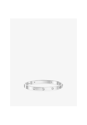 Womens Cartier Love Medium 18ct White-Gold and 0.19ct Diamond Bracelet