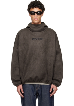 Fear of God ESSENTIALS Brown Holiday Faux-Suede Fleece Modern Hoodie