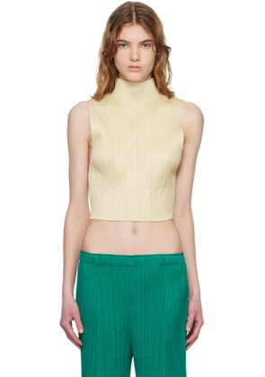 PLEATS PLEASE ISSEY MIYAKE Yellow Tune Top