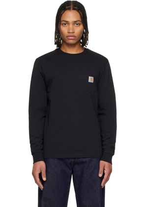 Carhartt Work In Progress Black Long Sleeve Pocket T-shirt