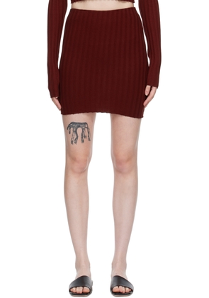 COTTON CITIZEN Burgundy Capri Miniskirt