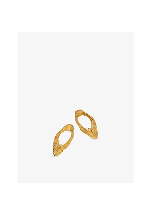 Womens Astley Clarke Raye Statement 18ct Yellow Gold Vermeil and Lab-Grown White Sapphire Stud Earrings