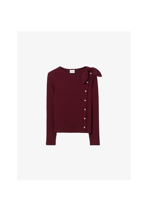 Womens Claudie Pierlot Button-Embellished Slim-Fit Stretch-Cotton T-Shirt