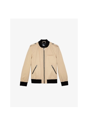 Mens The Kooples Straight-Cut Regular-Fit Cotton Jacket