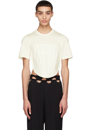 Dion Lee Off-White Corset T-Shirt