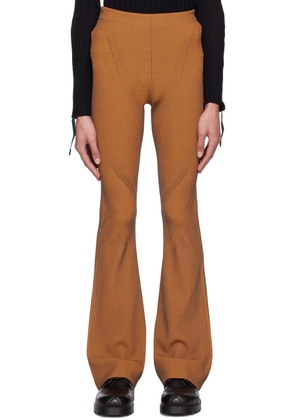 Dion Lee Orange Angled Rib Lounge Pants