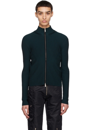 Dion Lee Blue Angled Rib Sweater