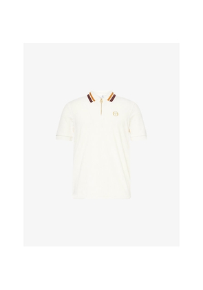 Mens Sergio Tacchini Mahony Striped-Collar Velvet Polo Shirt