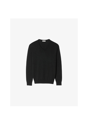 Mens Sandro V-Neck Long-Sleeve Fine Wool Jumper